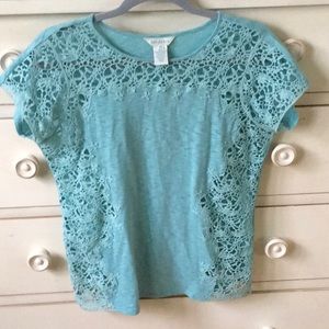 Lace Sundance blue shirt